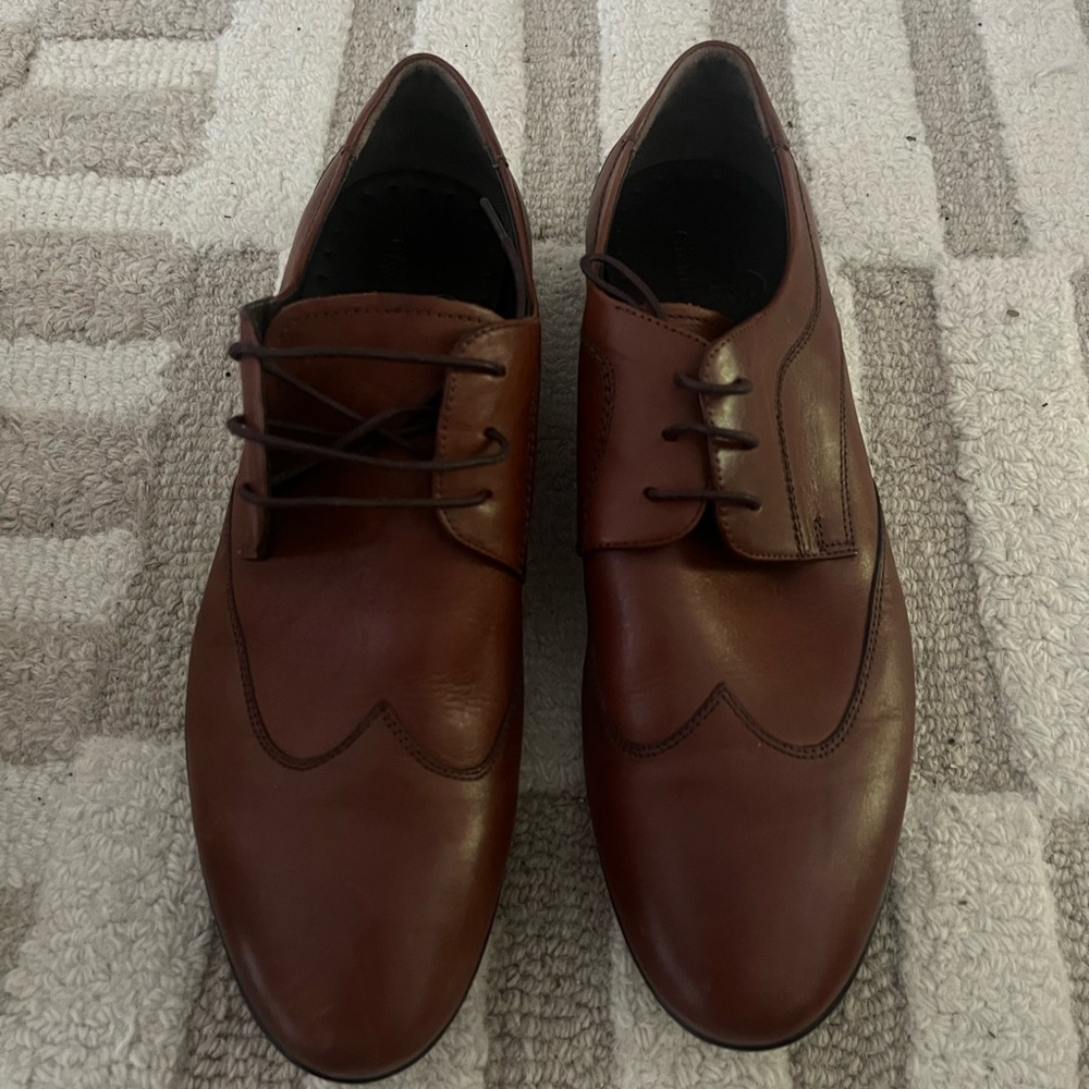 Gianno Ricci Brown Leather Men's Shoes